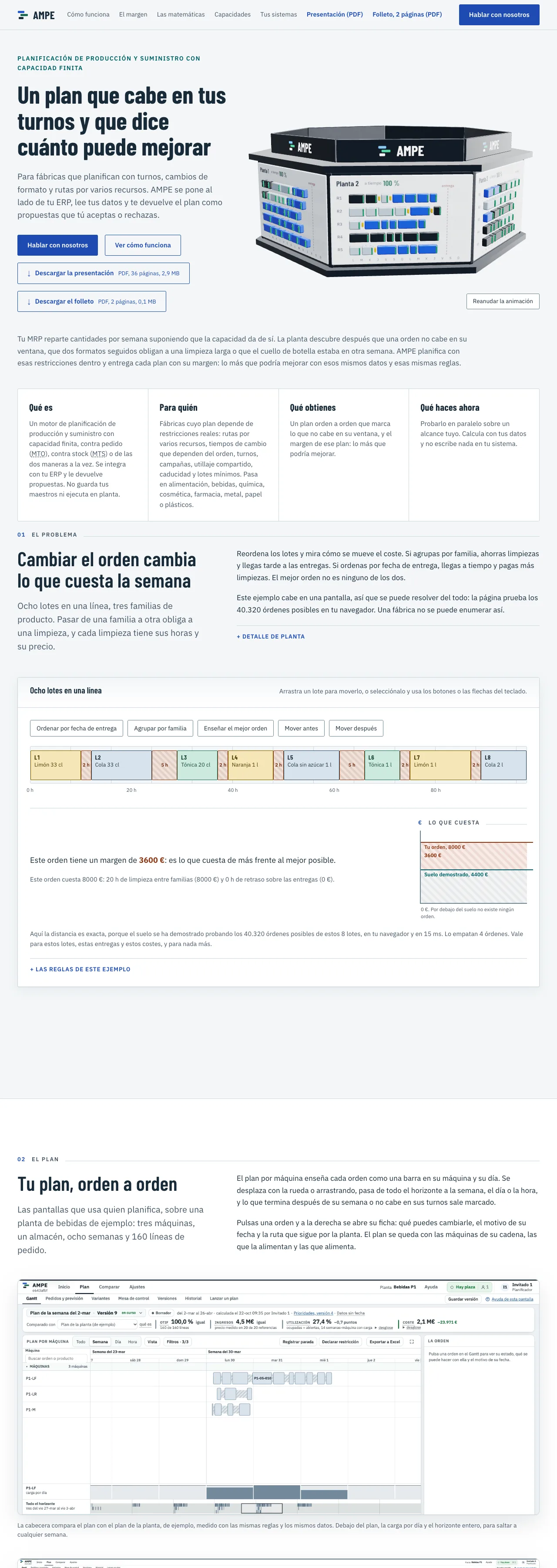 Captura de ampe.app, la web de AMPE