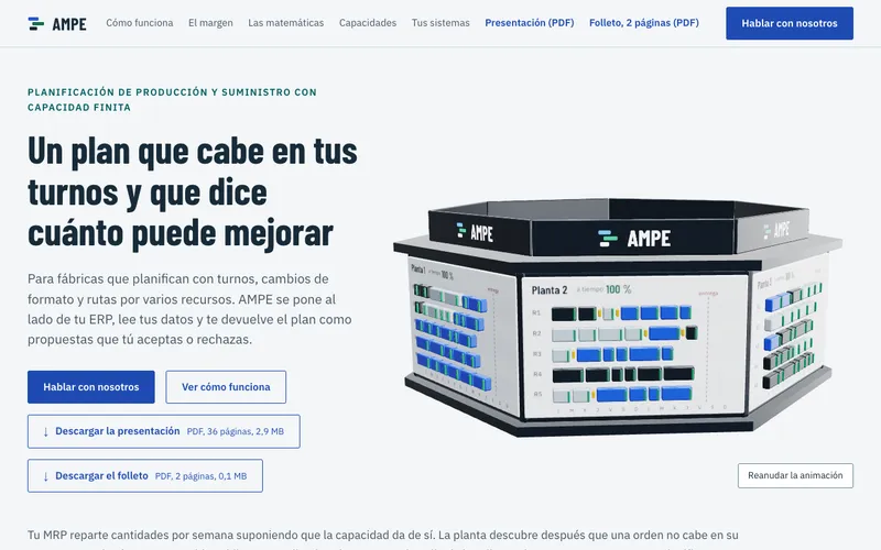 Captura de ampe.app, la web de AMPE