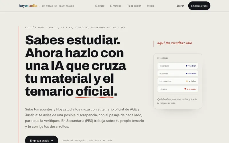 Captura de hoyestudia.es, la web de hoyestudia